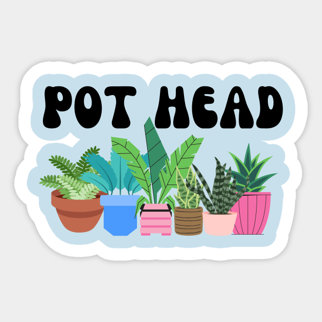 POT HEAD Sticker by Saltee Nuts Designs
